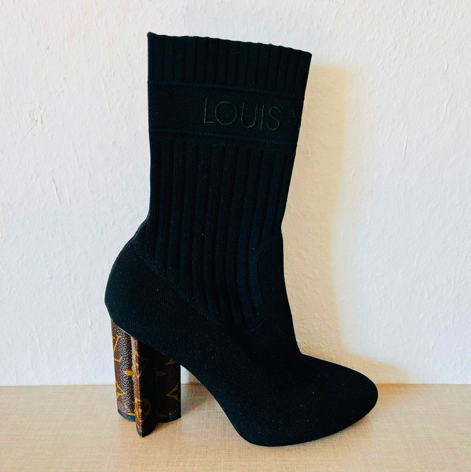 LOUIS VUITTON SILHOUETTE ANKLE BOOT IN SCHWARZ Größe 37 in Enger