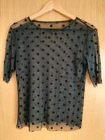 Transparentes Tshirt mit Punkten Takko Fashion schwarz Größe M Bayern - Augsburg Vorschau