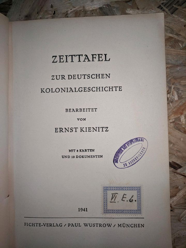 Antiquarische Bücher Zeittafel zur deutschen Kolonialgeschichte in Dessau-Roßlau