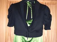 Kleid A-Linie grün Satin mit Bolero Gr. 38 Hochzeit Konfirmation Hessen - Reichelsheim (Wetterau) Vorschau