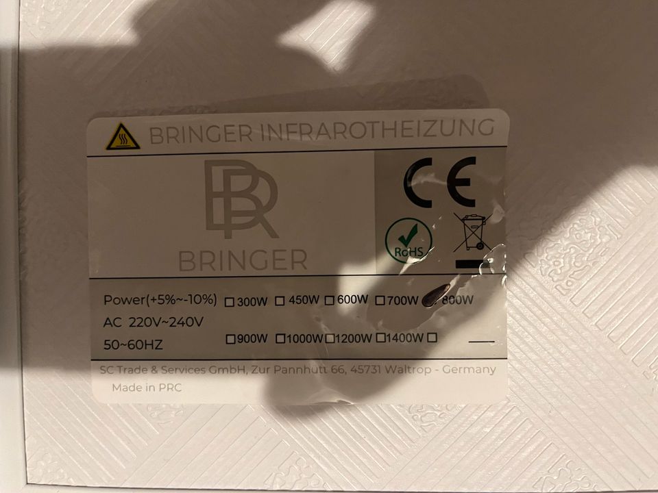 Bringer Infrarotheizung mit Thermostat in Passau