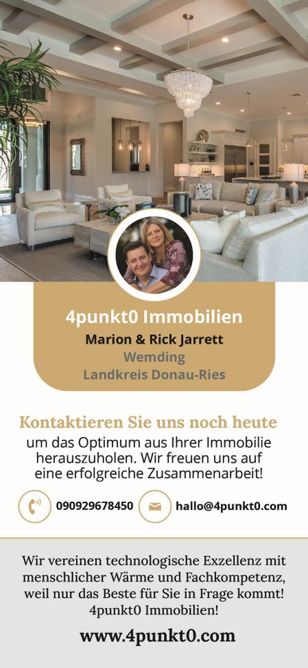 4punkt0 Immobilien – mit Herz und High-Tech – mehr als nur Makler! in Wemding