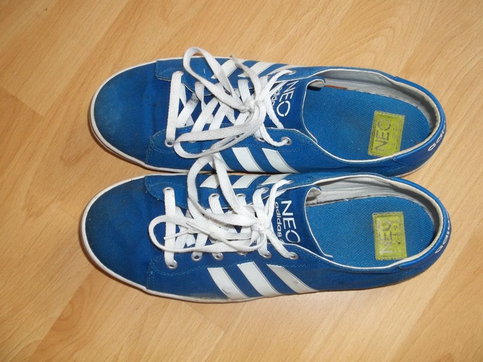 ADIDAS NEO Sneaker Schuhe Tennisschuhe ~BLAU ~ Größe 46 ~ RETRO ! in Bielefeld