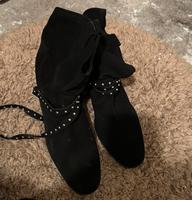 Echte Wildleder Stiefeletten mit Pailletten Harburg - Hamburg Eißendorf Vorschau