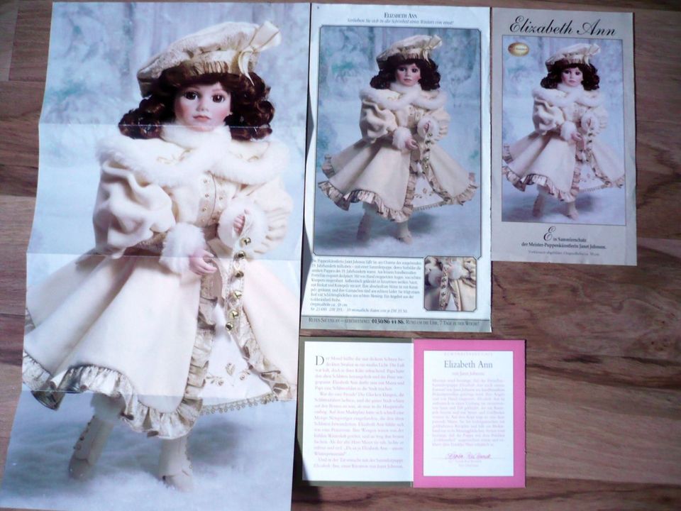 FRANKLIN MINT: Porzellan-/Sammlerpuppe "Elisabeth Ann" 1994, TOP! in Hartenholm