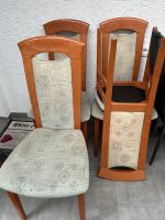 4 Stühle aus Holz und hellgrünem Stoff Baden-Württemberg - Schönaich Vorschau