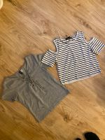 Cropped T-Shirts cut-outs H&M Primark S/36 grau gestreift weiß Baden-Württemberg - Offenburg Vorschau