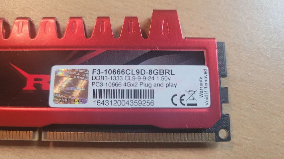 G.SKILL Ripjaws 16GB (4 x 4GB) DDR3 1333MHz CL9 F3-10666CL9D in Hardheim