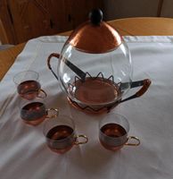 Bowle Set aus Glas/Kupfer mit 4 Gläsern Baden-Württemberg - Schramberg Vorschau