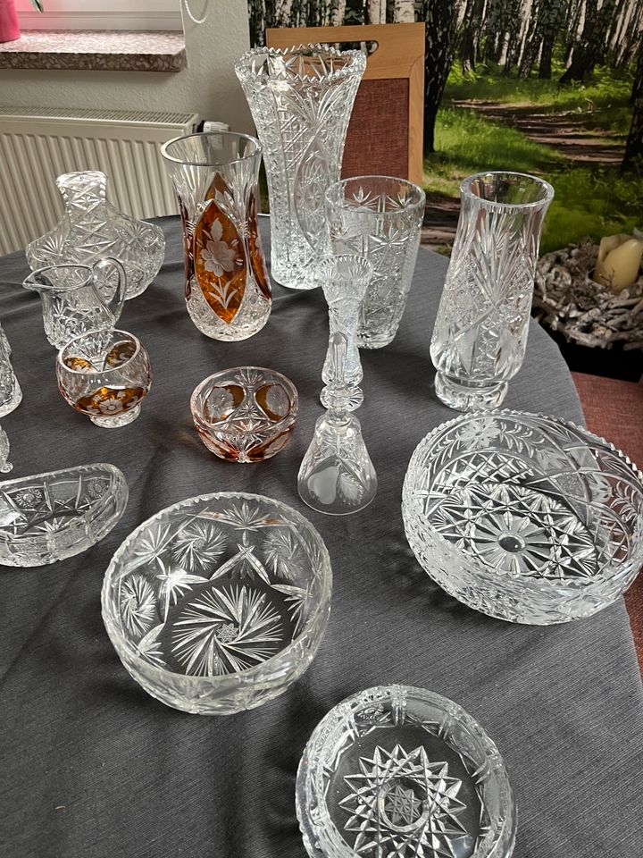 Kristallglas Vasen, Schalen in Jahnsdorf