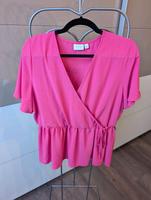 Vila Bluse Kurzarm Vila mit Schösschen pink 44 Niedersachsen - Friesoythe Vorschau