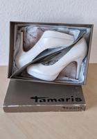 Weiß Braut High Heels Pumps Leder Sexy Spitz Hochzeit Tamaris 38 Baden-Württemberg - Großrinderfeld Vorschau