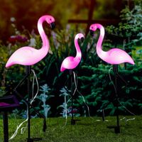 Solar LED Flamingo 3er Set Lampe Deko Gartenstecker Gartenfigur Niedersachsen - Edewecht Vorschau