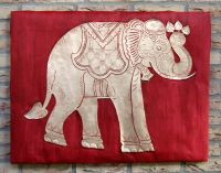 Elefant von Kambodscha - rot - gold - ca. 61 x 80 cm - (A 050) Rheinland-Pfalz - Wassenach Vorschau
