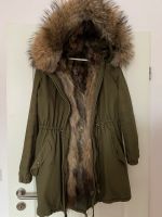 Winterjacke/ Mantel/ Parka in Khaki mit Fellweste und Echtfell Nordrhein-Westfalen - Hilden Vorschau