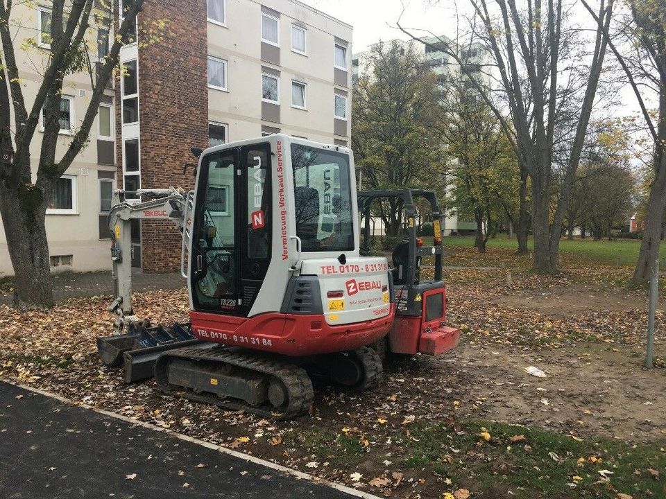 Minibagger Holzspalten Baumstumpffräse Erdbohrer Kegelspalter in Neustadt b.Coburg