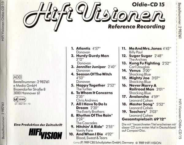 HIFI Visionen -  Oldies on 21 CDs (Reference Recording) in Bad Laer