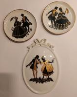 2 Porzellan Teller mit verziertem Emblem Rheinland-Pfalz - Friedelsheim Vorschau