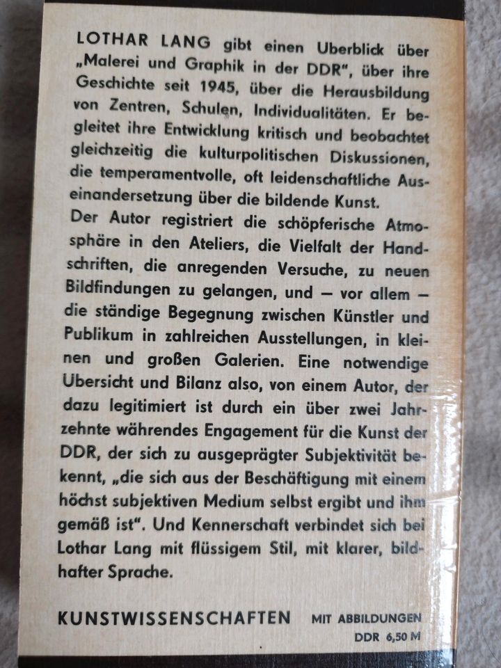 Buch Malerei und Graphik in der DDR Lothar Lang Reclam in Dresden