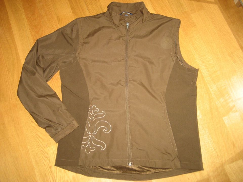 Gr. M Blouson Jacke Sport abnehmbare Ärmel braun Applikation NEU in München