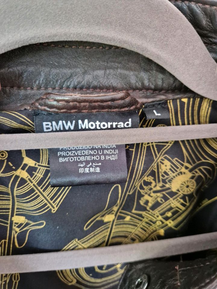 BMW Vintage Lederjacke Motorradjacke Echtleder GR. L in Hilzingen