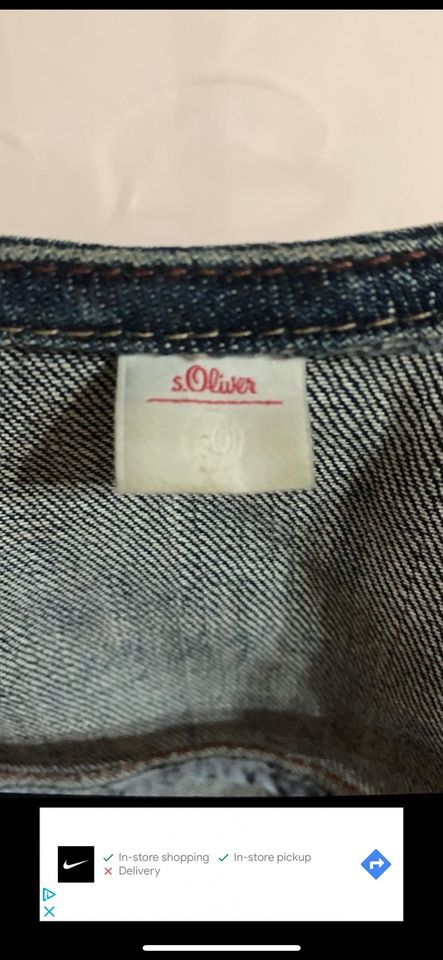 S. Oliver Spenzer Jeans Weste blau Gr. 40 in Nersingen