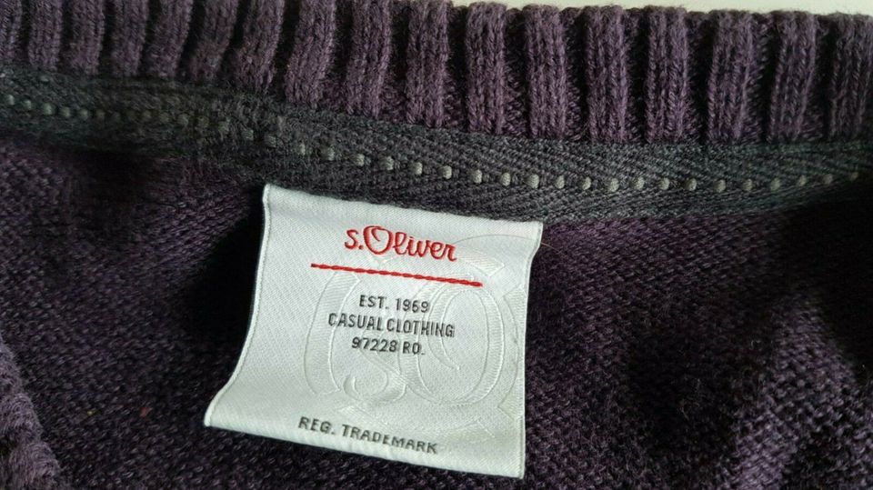 S.Oliver Pullover Gr.XL lila mit Aufdruck, gute feste Qualität in Lemgo