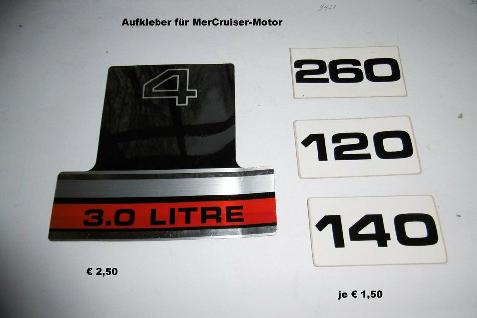 Boot-Motor MerCruiser-Motor-Aufkleber in Gieboldehausen