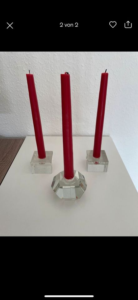 3 Kerzenhalter aus Glas in Berlin