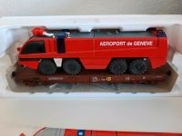 Märklin HO 4849 Schwerlastwagen mit Löschfahrzeug Flughafen Genf Bayern - Großhabersdorf Vorschau