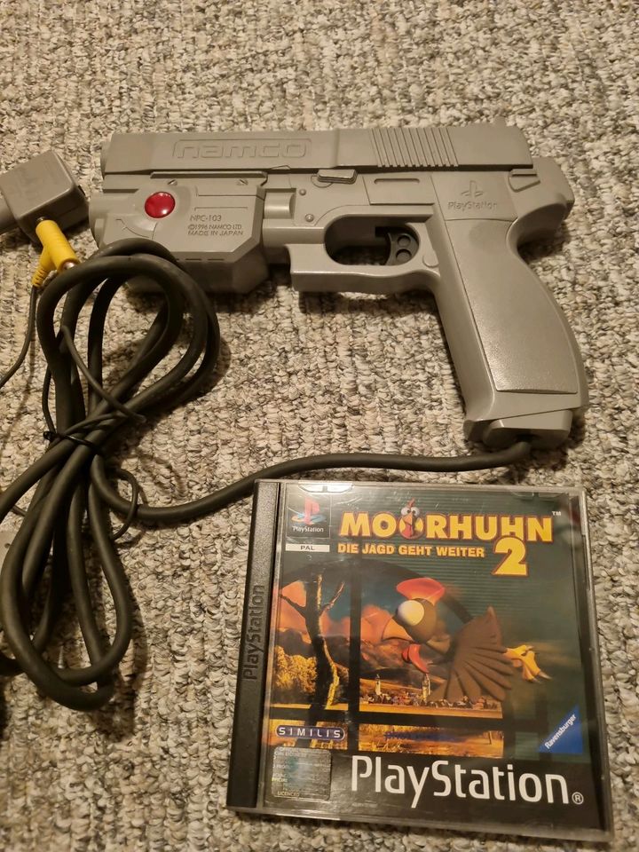 Namco Light Gun + Moorhuhn 2 Playstation 1 in Warngau