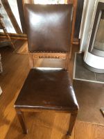 Leder-Stuhl alt 2 Stück (Jugendstil) Hessen - Einhausen Vorschau
