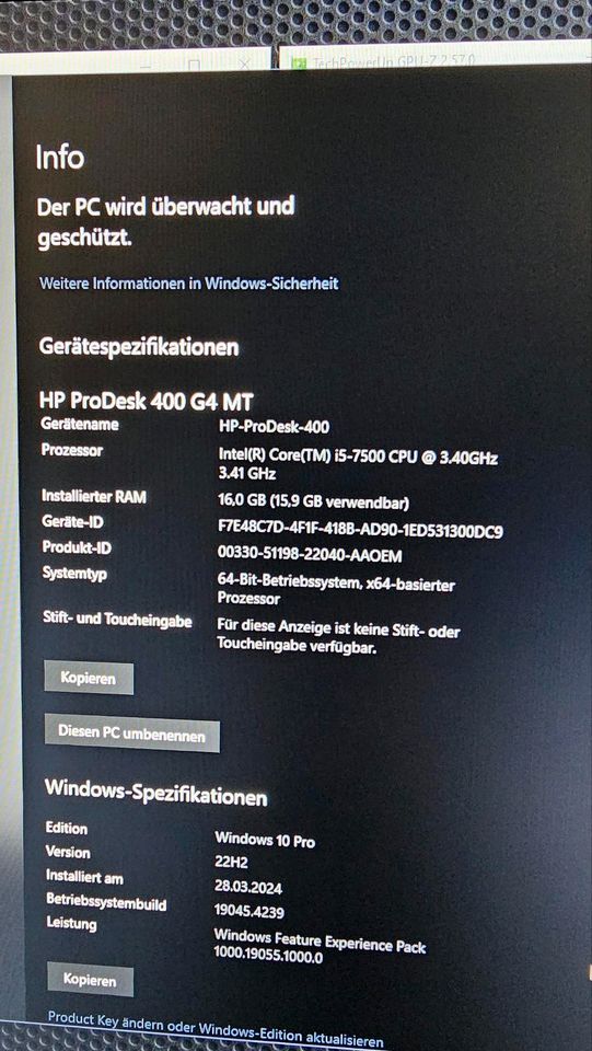 HP ProDesk 400 G4 + i5 + 16GB RAM + nVidia GTX 750 Ti in Witten