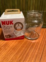 NUK Glasflasche 120ml und Flaschenaufsätze nature sense Schleswig-Holstein - Barmissen Vorschau