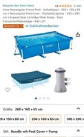 Intex Pool Aufstellpool 260x160x65cm + Pumpe, Abdeckplane u. mehr Hessen - Eschenburg Vorschau