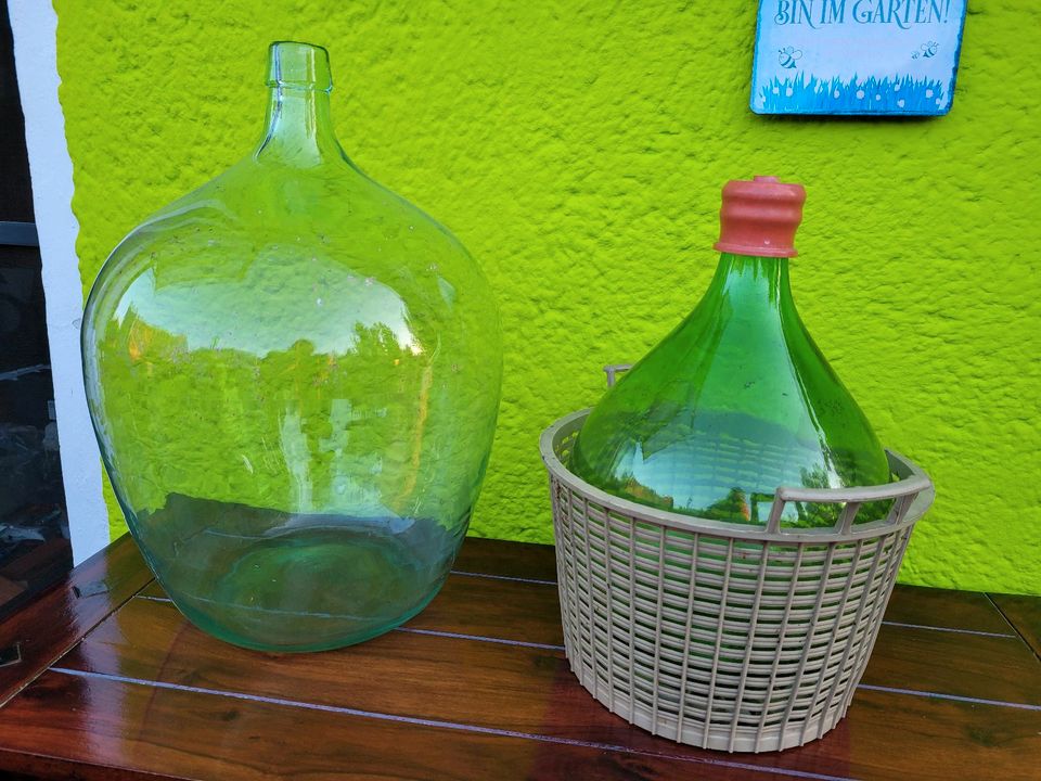 2x Weinballon Glasballon Glas Flasche Kiste in Vienenburg