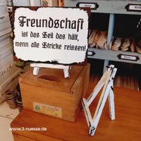 Holzschild & Staffelei Emaille Vintage Optik Freundschaft Dortmund - Hörde Vorschau