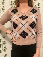 Beiger Argyle Pullover Sweater Vintage Pulli Muster Oberteil Nordrhein-Westfalen - Bergneustadt Vorschau