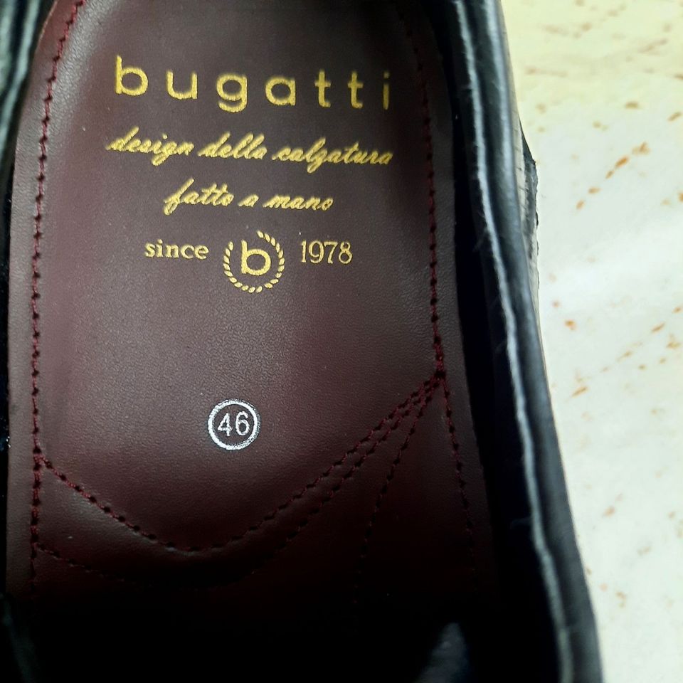 bugatti Derby Anzugschuh Business Schuh Leder EU 46 NEU NP 110 € in Dortmund