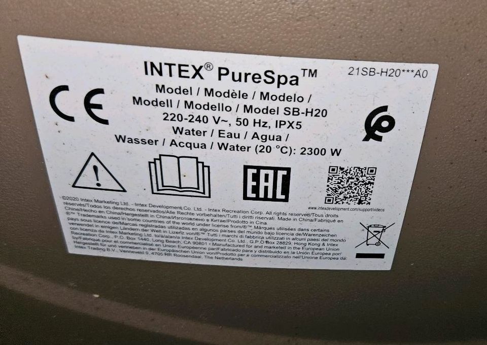 Intex Pure Spa SB-H20 Whirlpool Bubble in Mücke