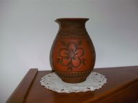 Vase Keramik Ornamente braun Bayern - Taufkirchen München Vorschau