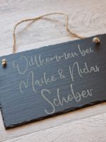 Schieferplatte Türschild personalisiert Gravur Edel Haustür Namen Niedersachsen - Belm Vorschau
