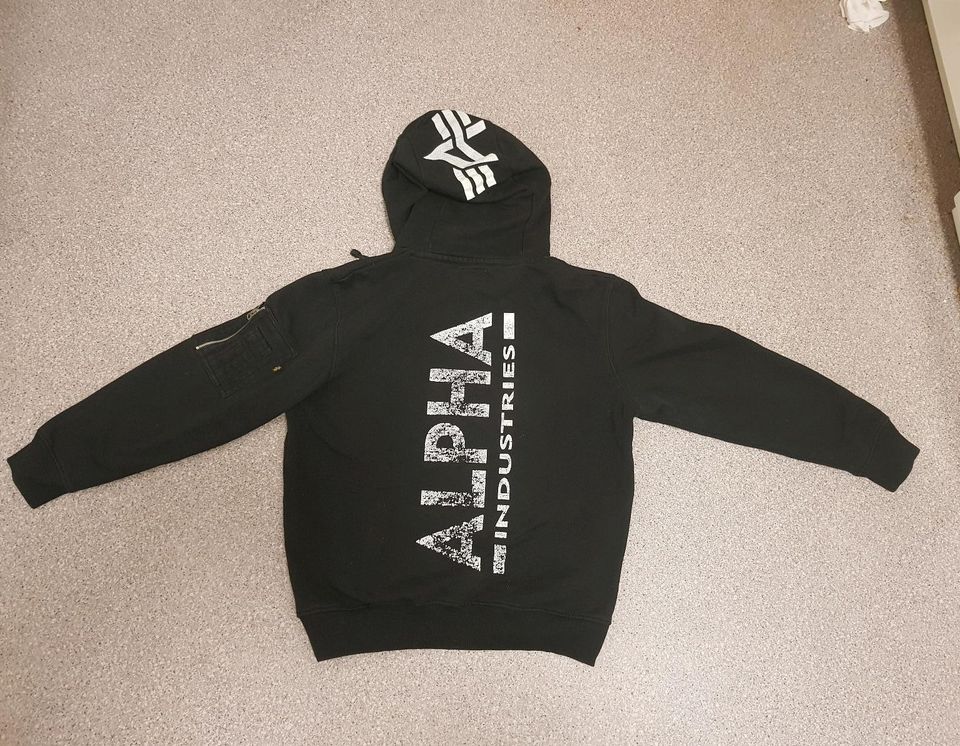 Alpha Industries Kapuzenpullover Hoodie schwarz, Größe M in Mecklenbeck