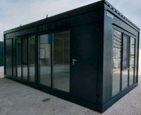 21 qm Container mit Fenstern ⭐ NEUWARE - SOFORT LIEFERBAR - JETZT ANRUFEN ⭐ Große Fensterfront - Tageslichtfenster - Heller Wohncontainer - Verglaster Container - Ferienhaus Tiny House Bürocontainer Bayern - Brunnen Vorschau