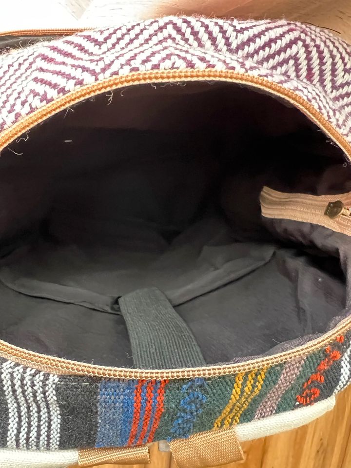 Hanf Rucksack OM o. Traumfänger bunt Nepal Hippie Festival Tasche in Weil im Schönbuch