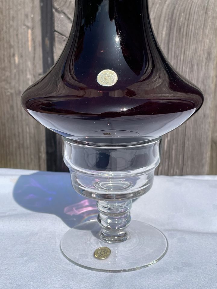 Kerzenhalter, Windlicht, Amethyst, lila, made in Schweden, in Barsinghausen