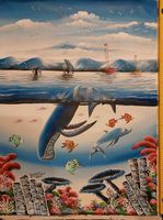 Großes Leinwand Kunstwerk Buckelwale von Samana Bayern - Bruckmühl Vorschau