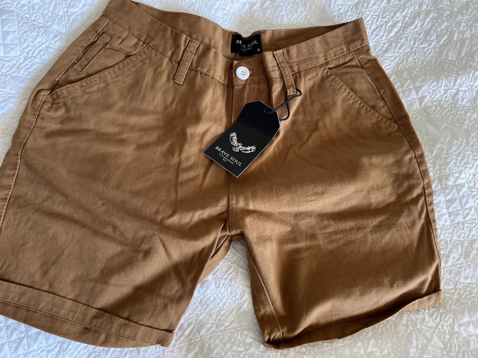 2 Shorts kurze Hose brave Soul khaki grün braun Herren M in Rostock