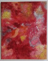 Bild Acryl Abstrakt Struktur Leinwand Bunt Beere Pink 40 x 50cm Baden-Württemberg - Heidelberg Vorschau