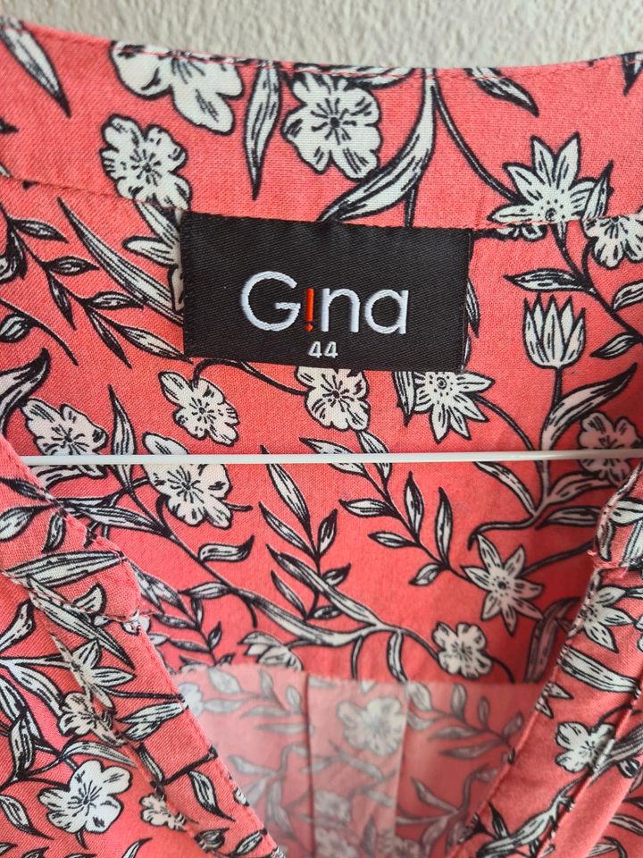 ❤️ GINA Blusen Shirt, Bluse, Top, Gr. 44, koralle, Viskose in Marienheide